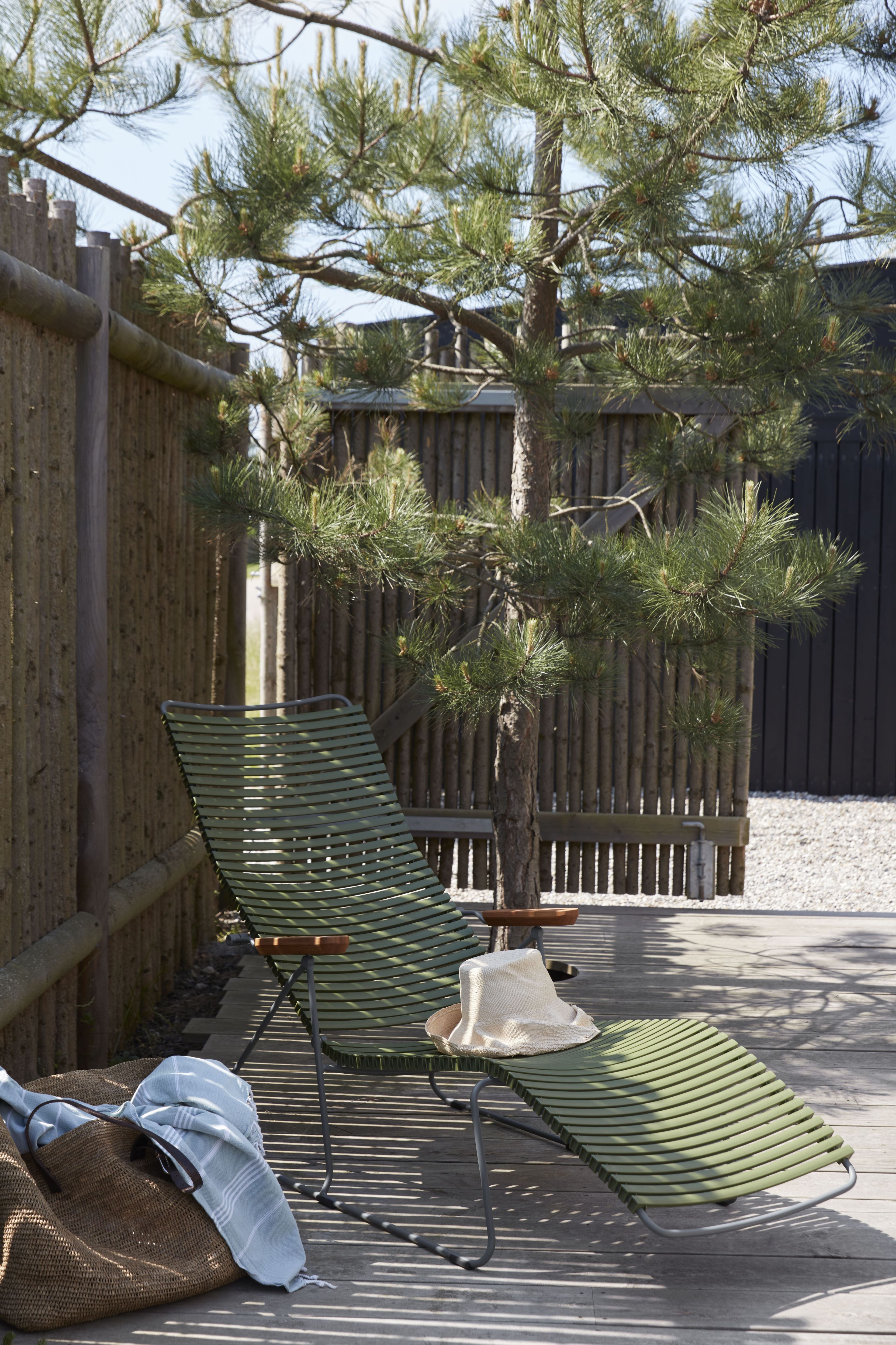 Click Sunlounger Chaise Lounge pictured in Dusty Green