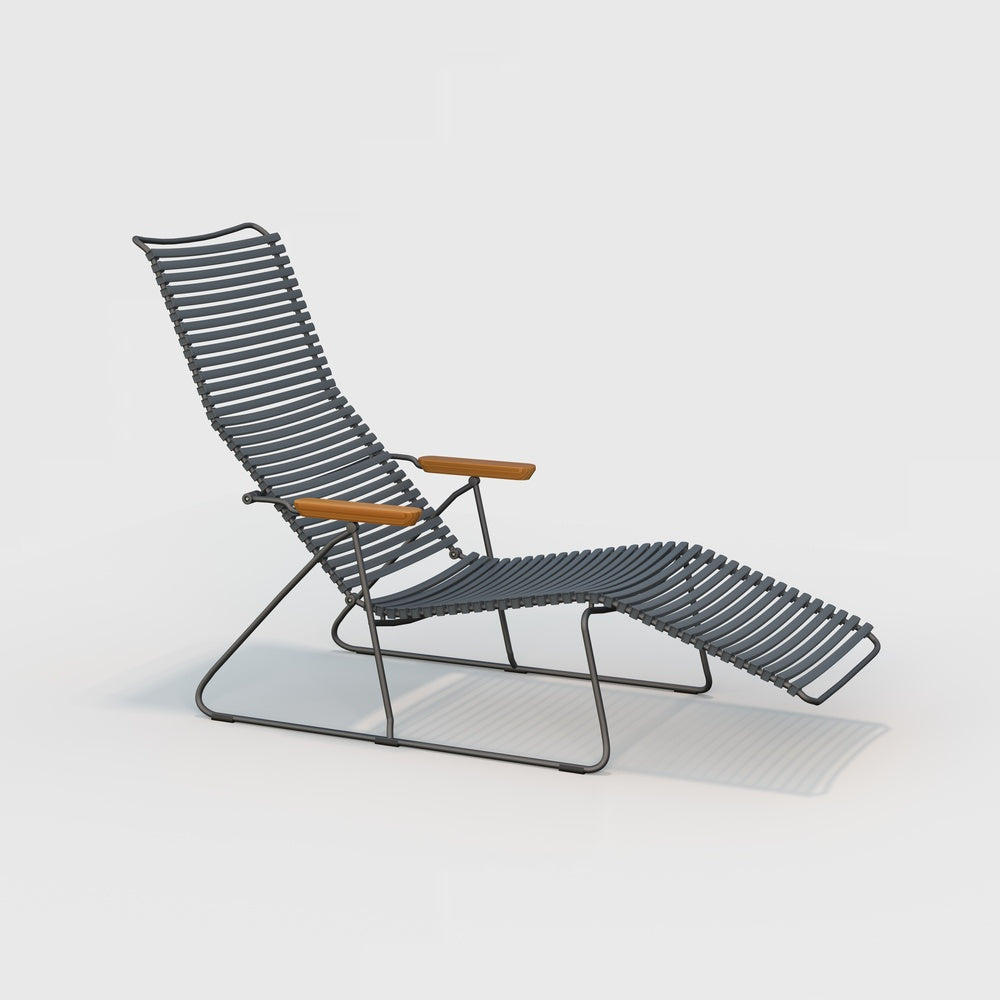 Click Sunlounger Chaise Lounge pictured in Dark Gray