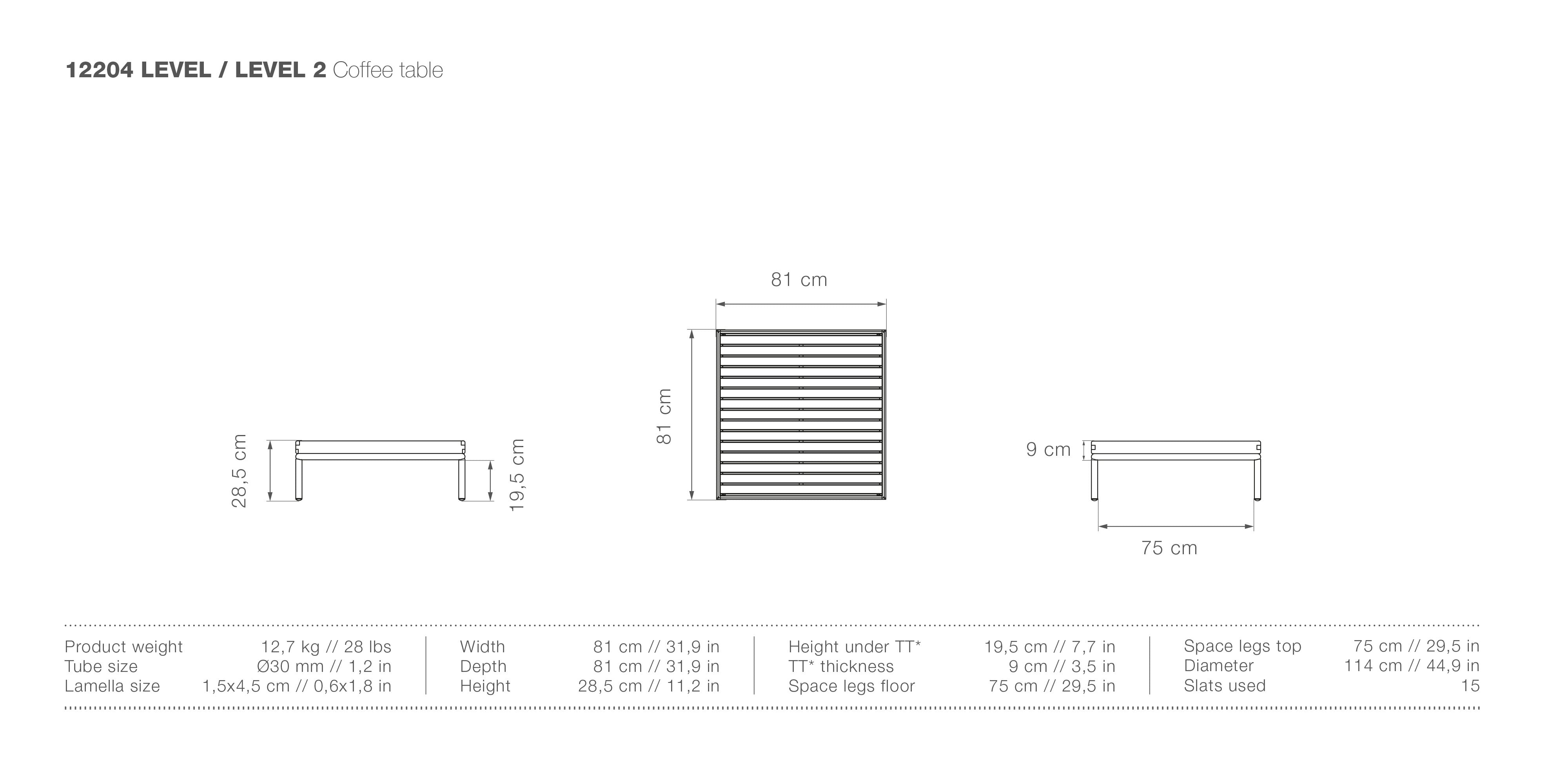 Level Coffee Table measurements