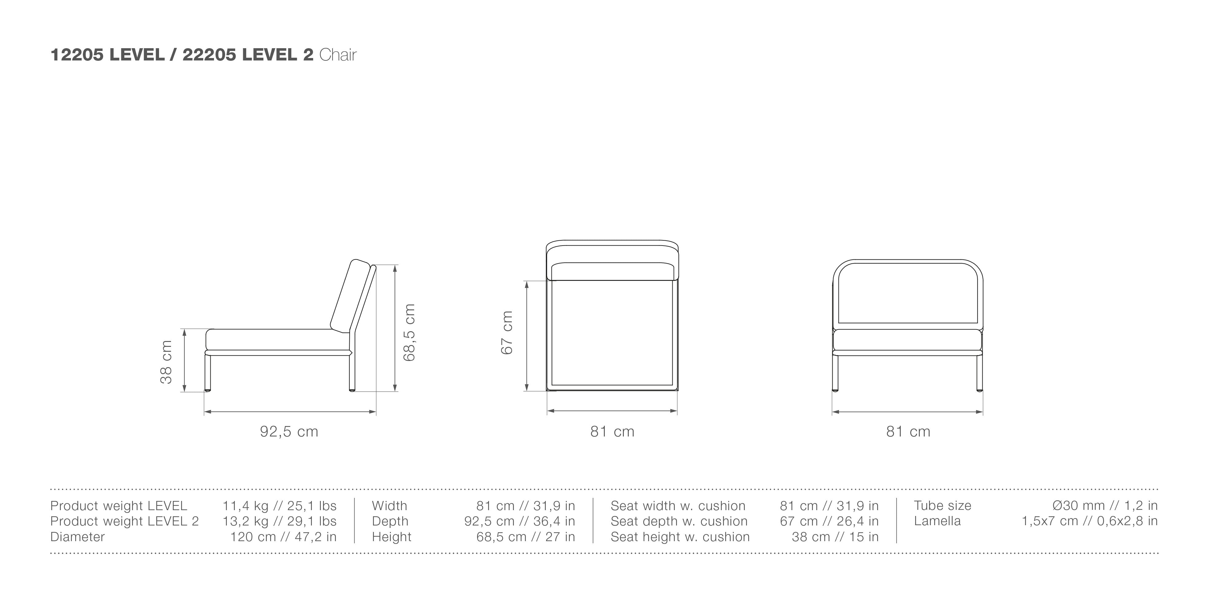 Level Lounge Chair measurements