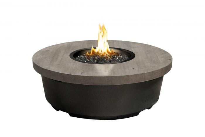 Contempo Round Fire Pit Table (Textured Finish or Reclaimed Wood)