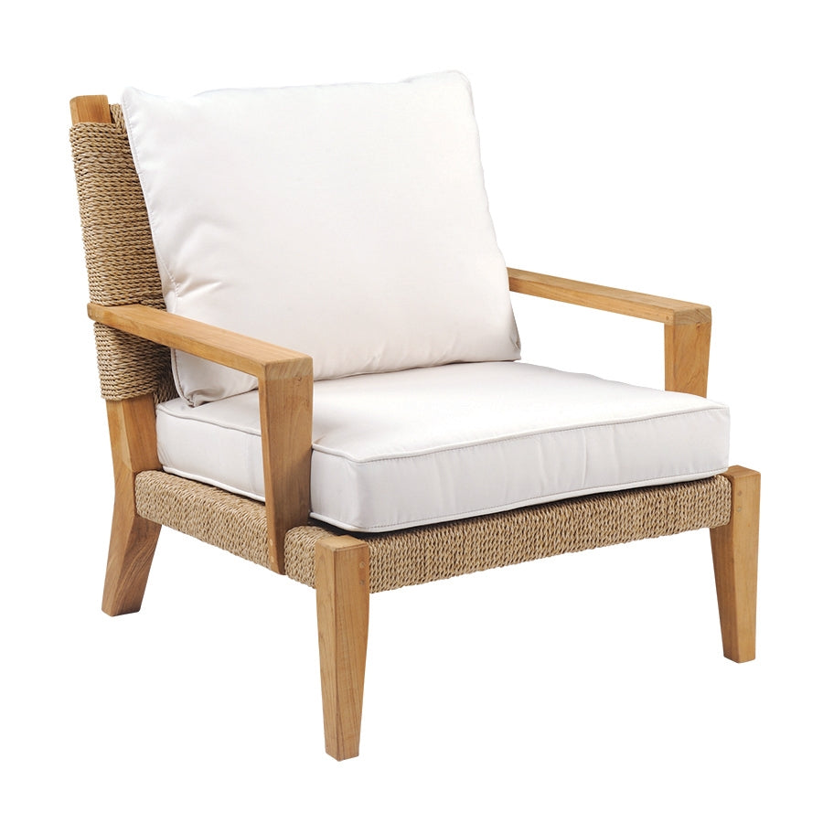 Kingsley Bate Hadley Wicker and Classic Teak 5pc Deep Seating Ensemble