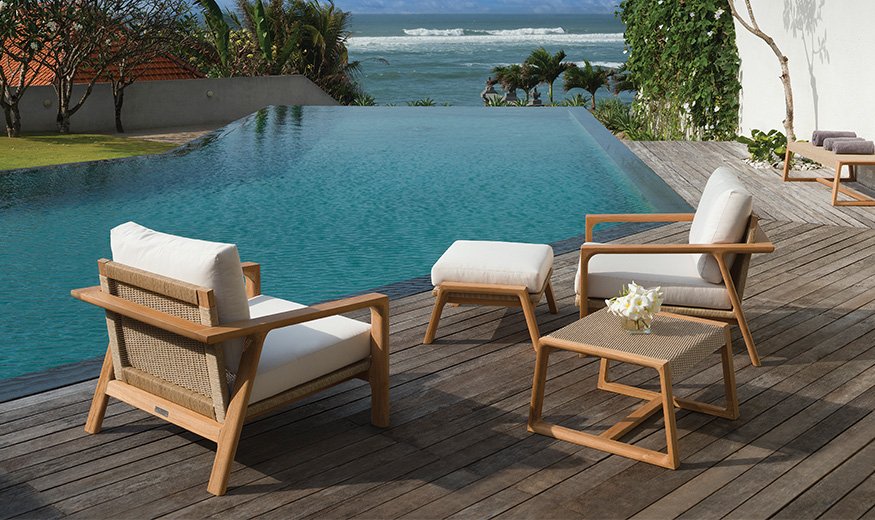 Kingsley Bate Hana Teak Deep Seating Lounge Chair