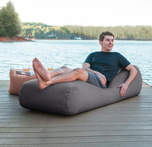 Arlo Outdoor Bean Bag Sun Lounger - Slate