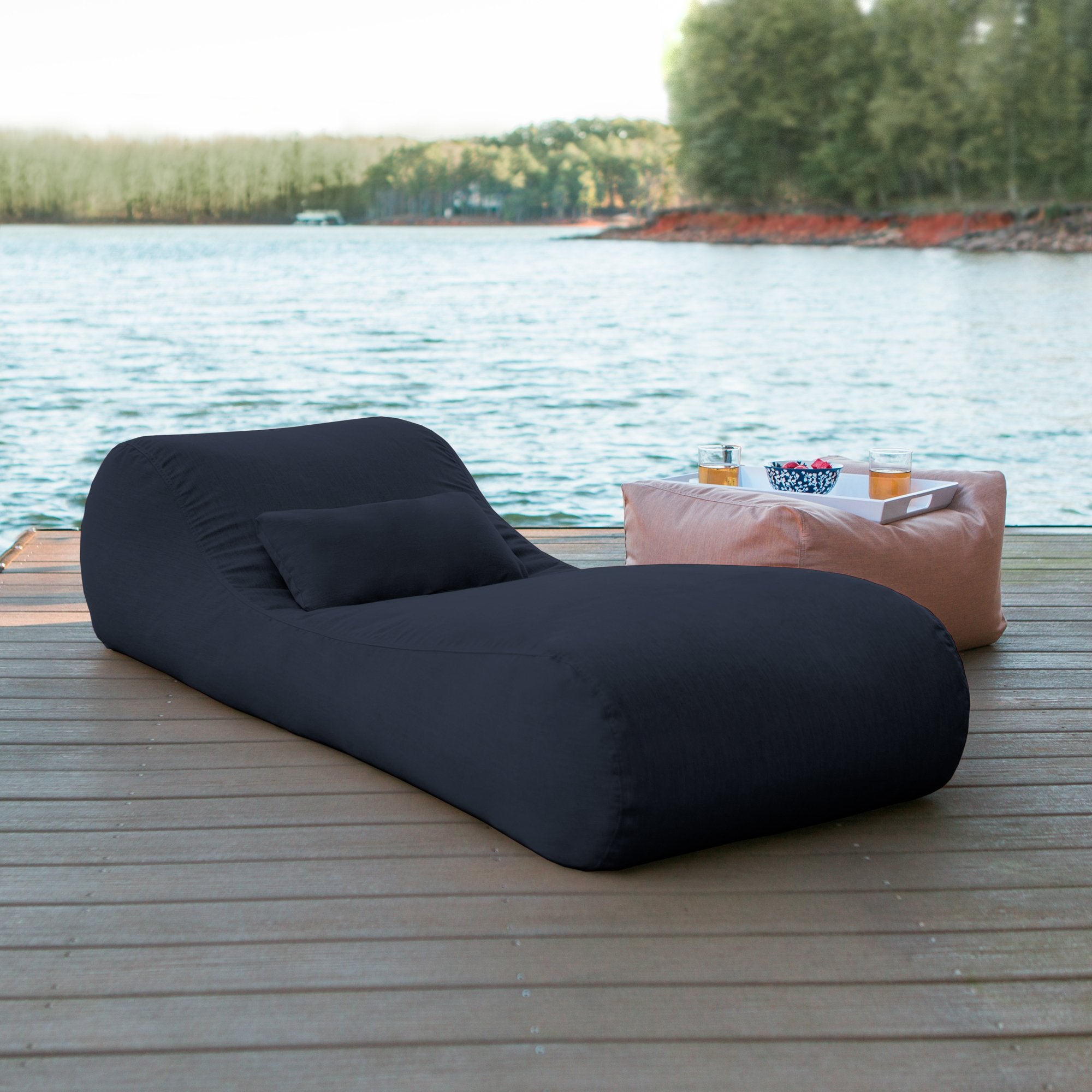 Arlo Outdoor Bean Bag Sun Lounger - Indigo