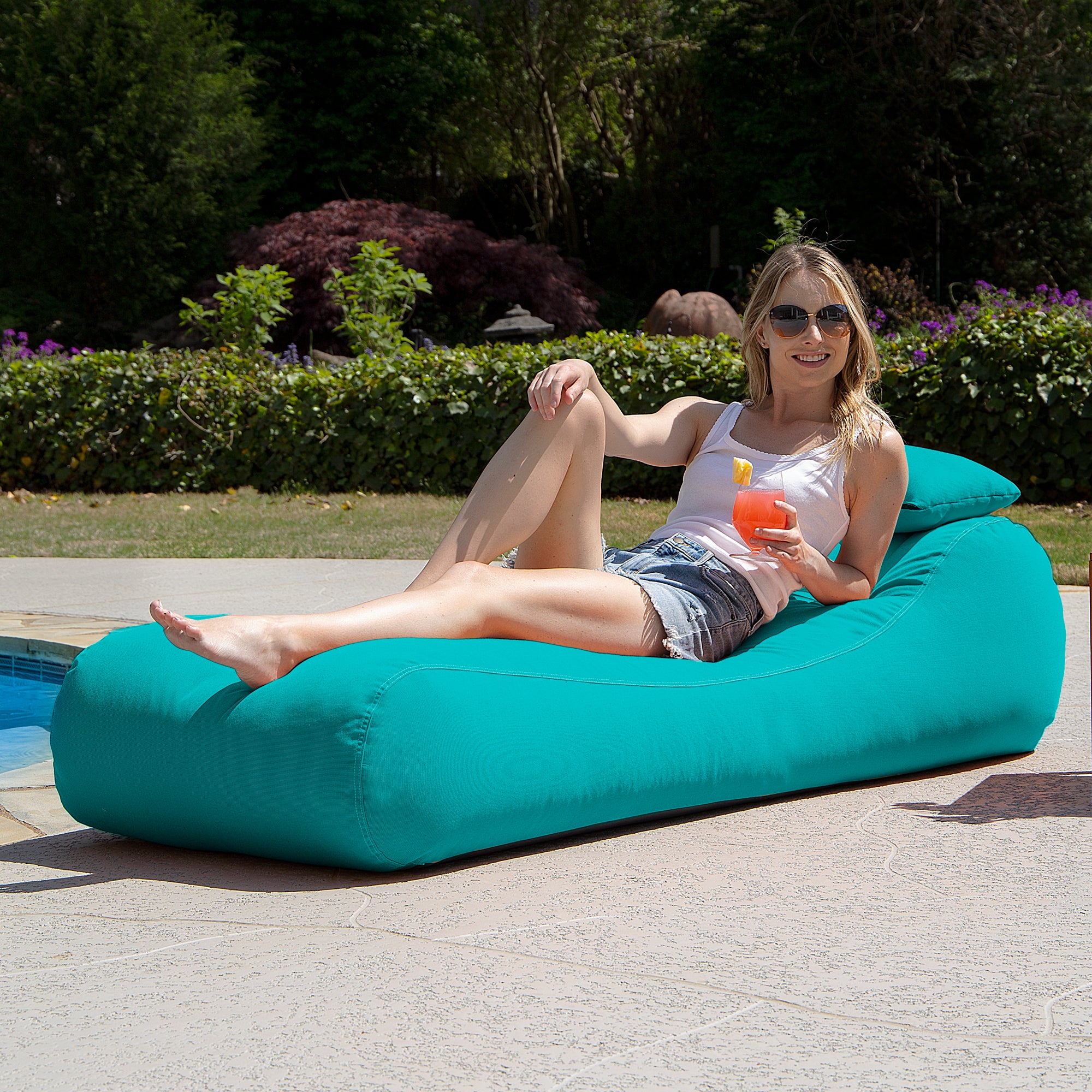 Arlo Outdoor Bean Bag Sun Lounger - Aruba