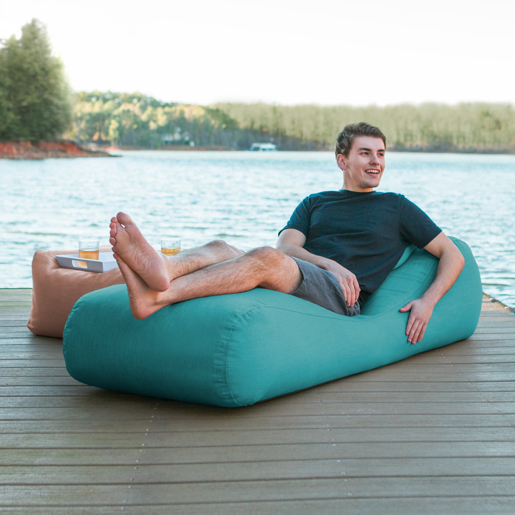 Arlo Outdoor Bean Bag Sun Lounger - Aruba