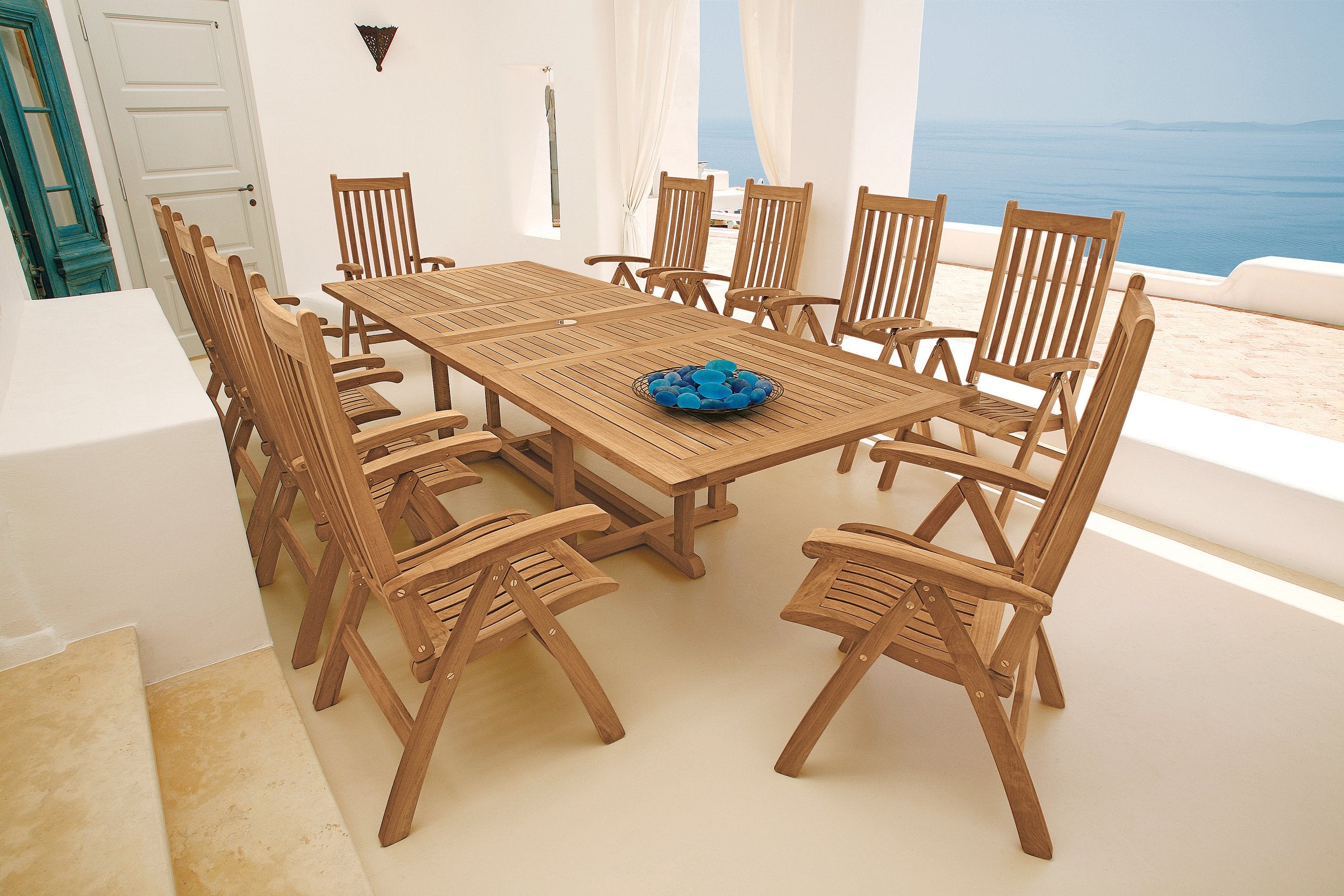 Barlow Tyrie Arundel and Ascot Teak 11pc Dining Ensemble