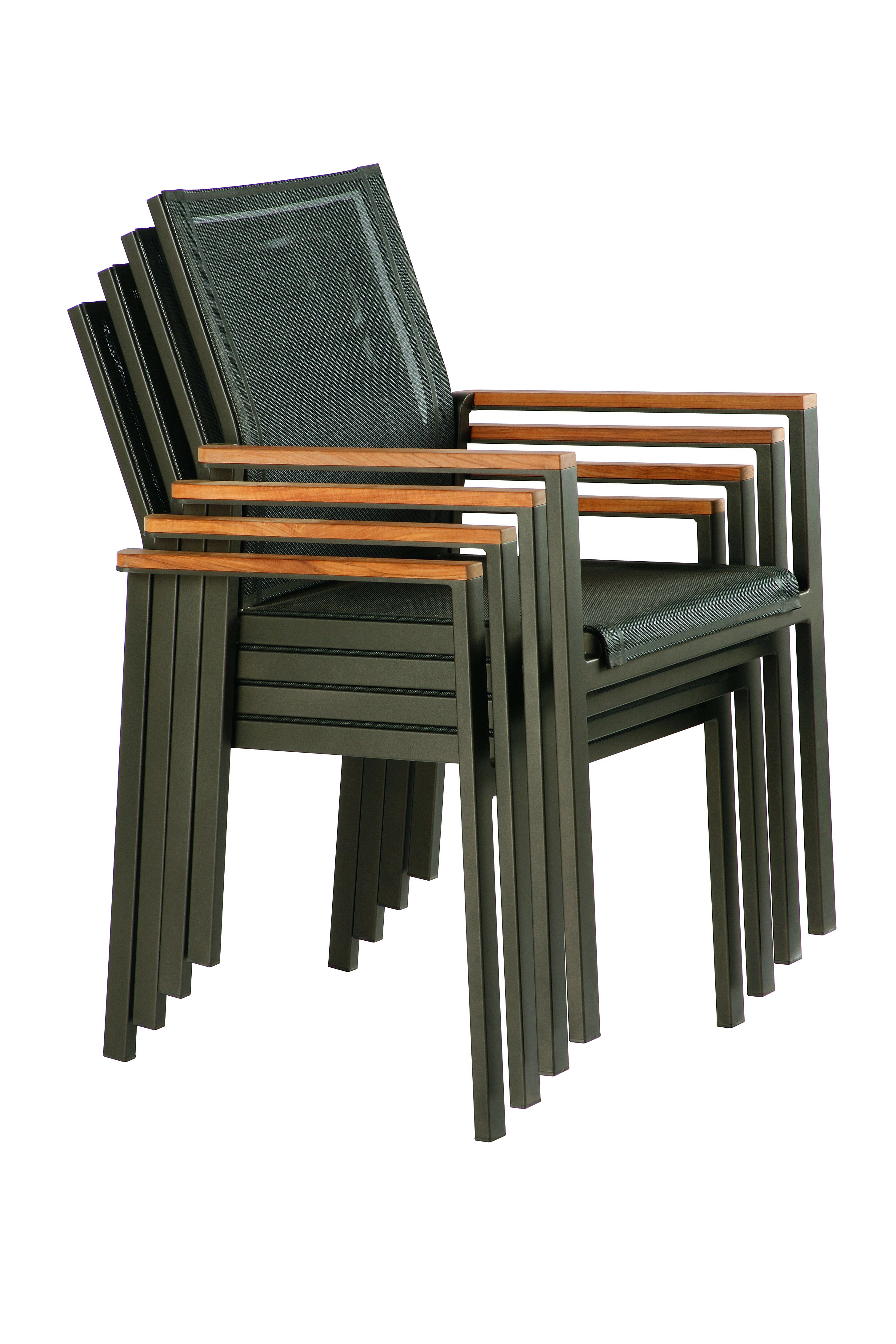 Barlow Tyrie Aura 8pc Dining Chairs Stacking