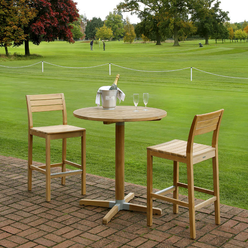 Barlow Tyrie Bermuda Teak Round High Dining Table