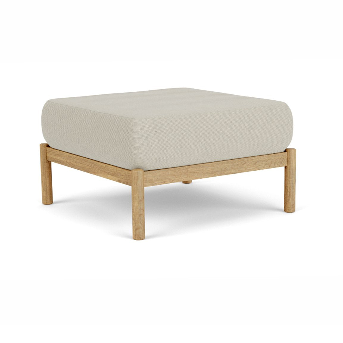 Barlow Tyrie Cocoon Chalk Teak Deep Seating Ottoman