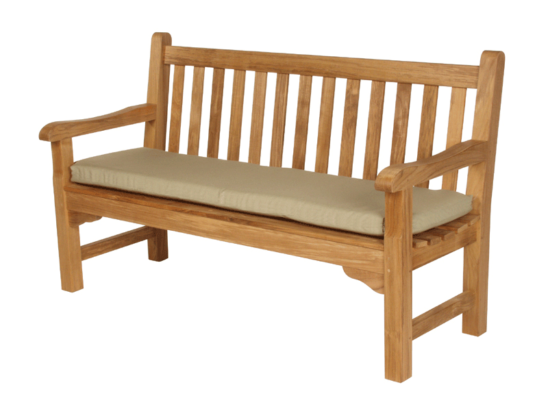 Barlow Tyrie Glenham Teak 5' Bench with Cushion