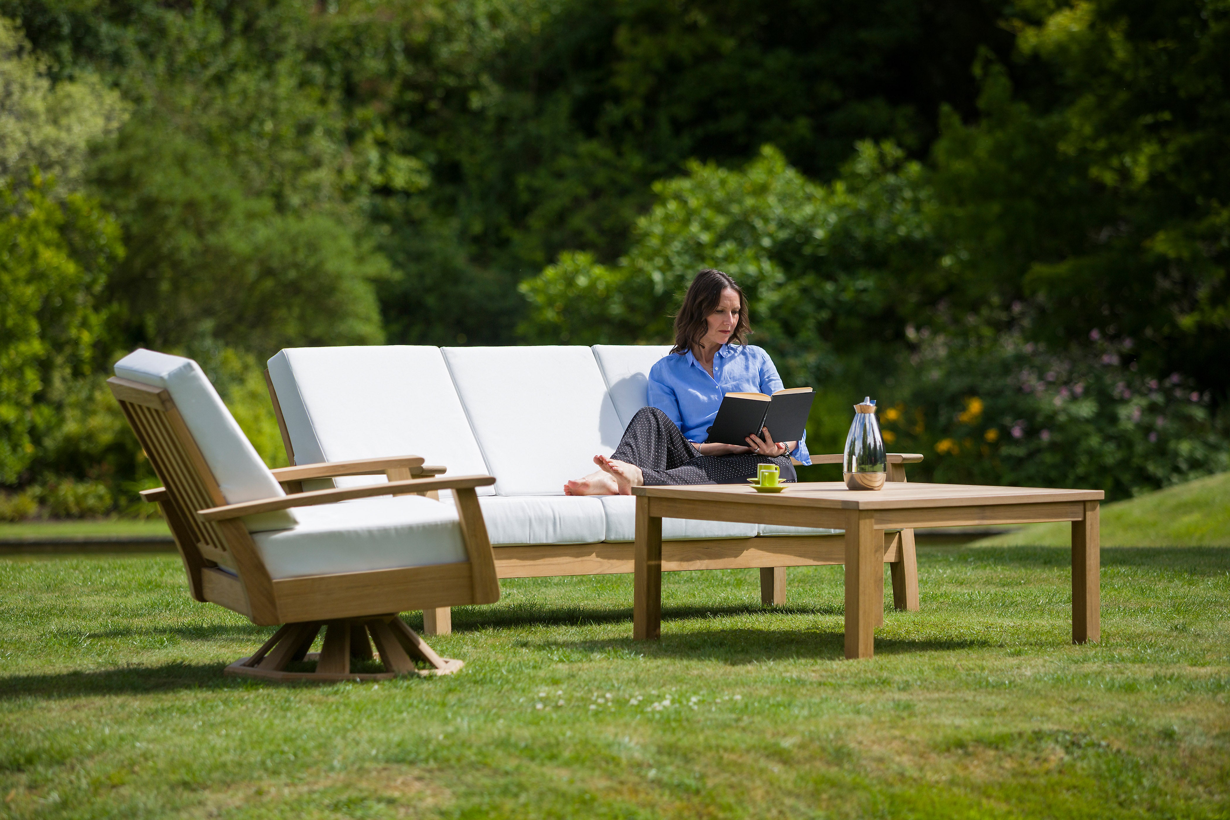 Barlow Tyrie Haven Teak Square 39" Conversational Table