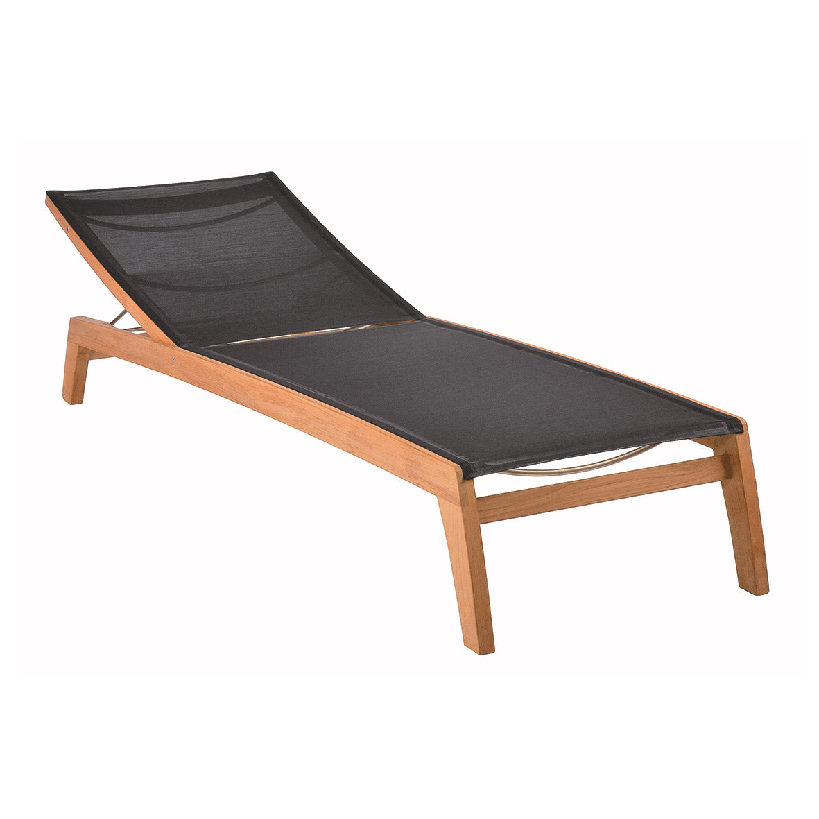 Barlow Tyrie Horizon Teak Sling Chaise Lounge