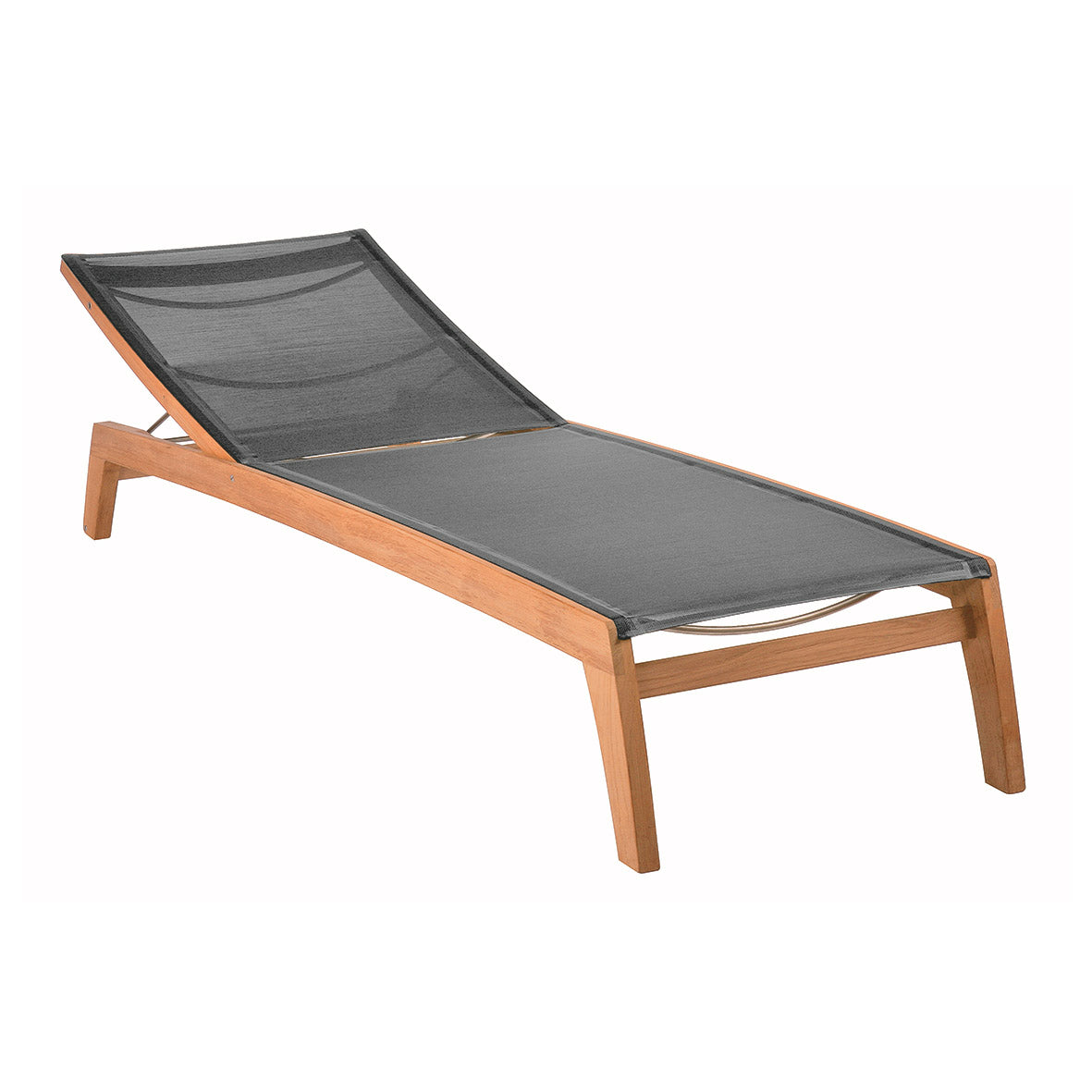 Barlow Tyrie Horizon Teak Sling Chaise Lounge