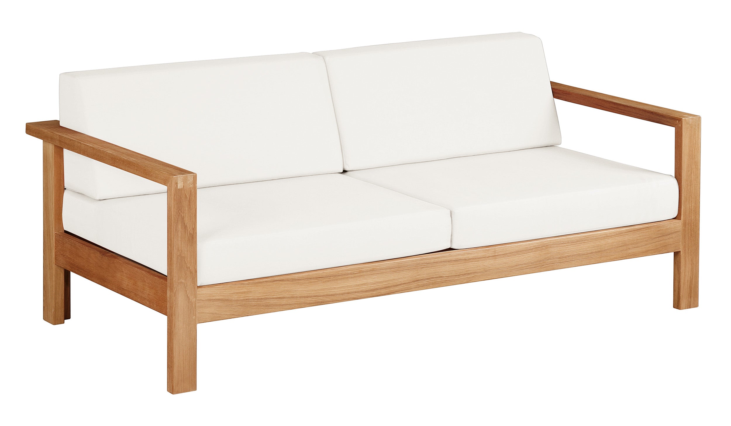 Barlow Tyrie Linear Teak Deep Seating Two Seater Settee