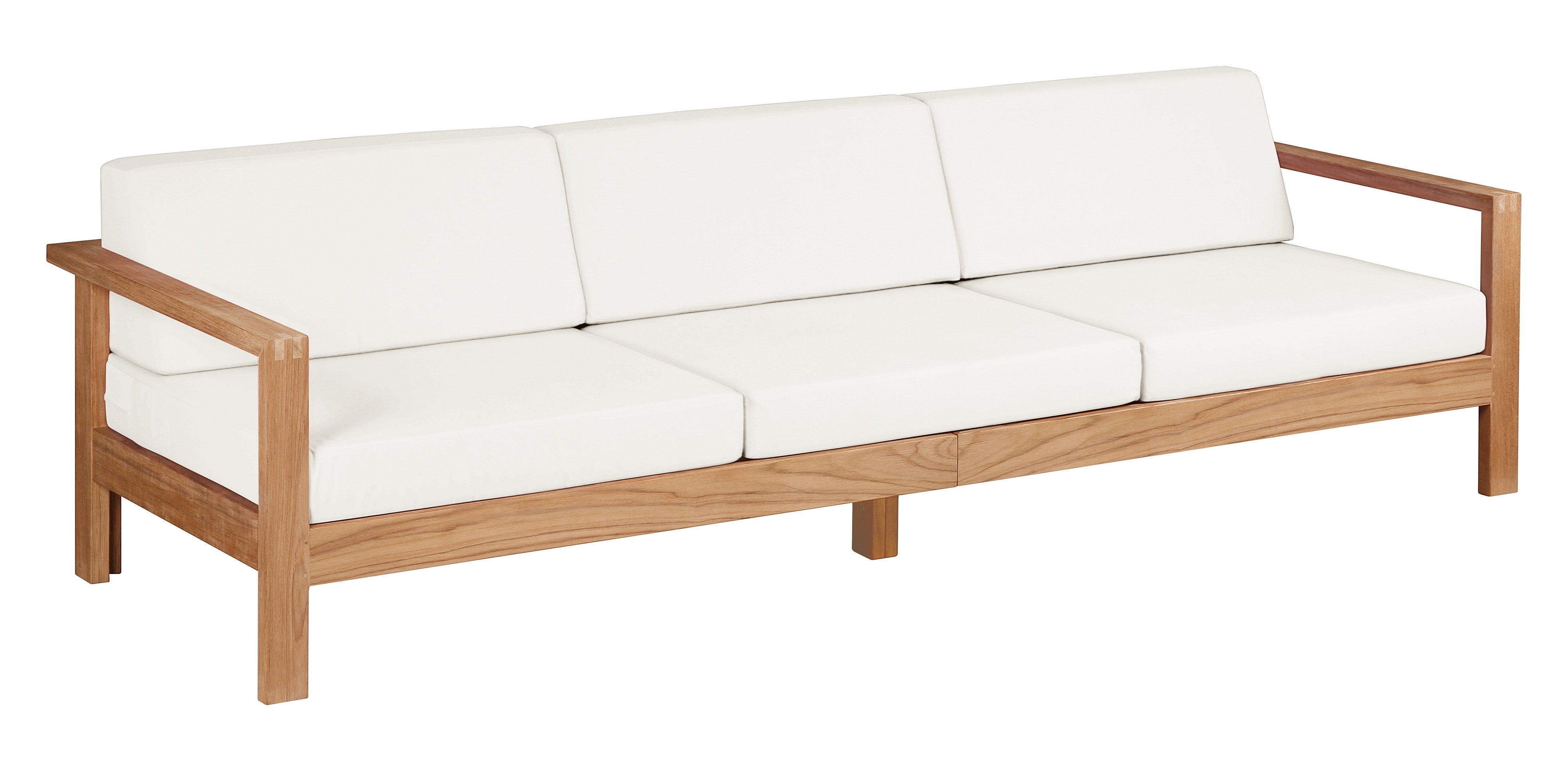 Barlow Tyrie Linear Teak Deep Seating Three Seater Sofa