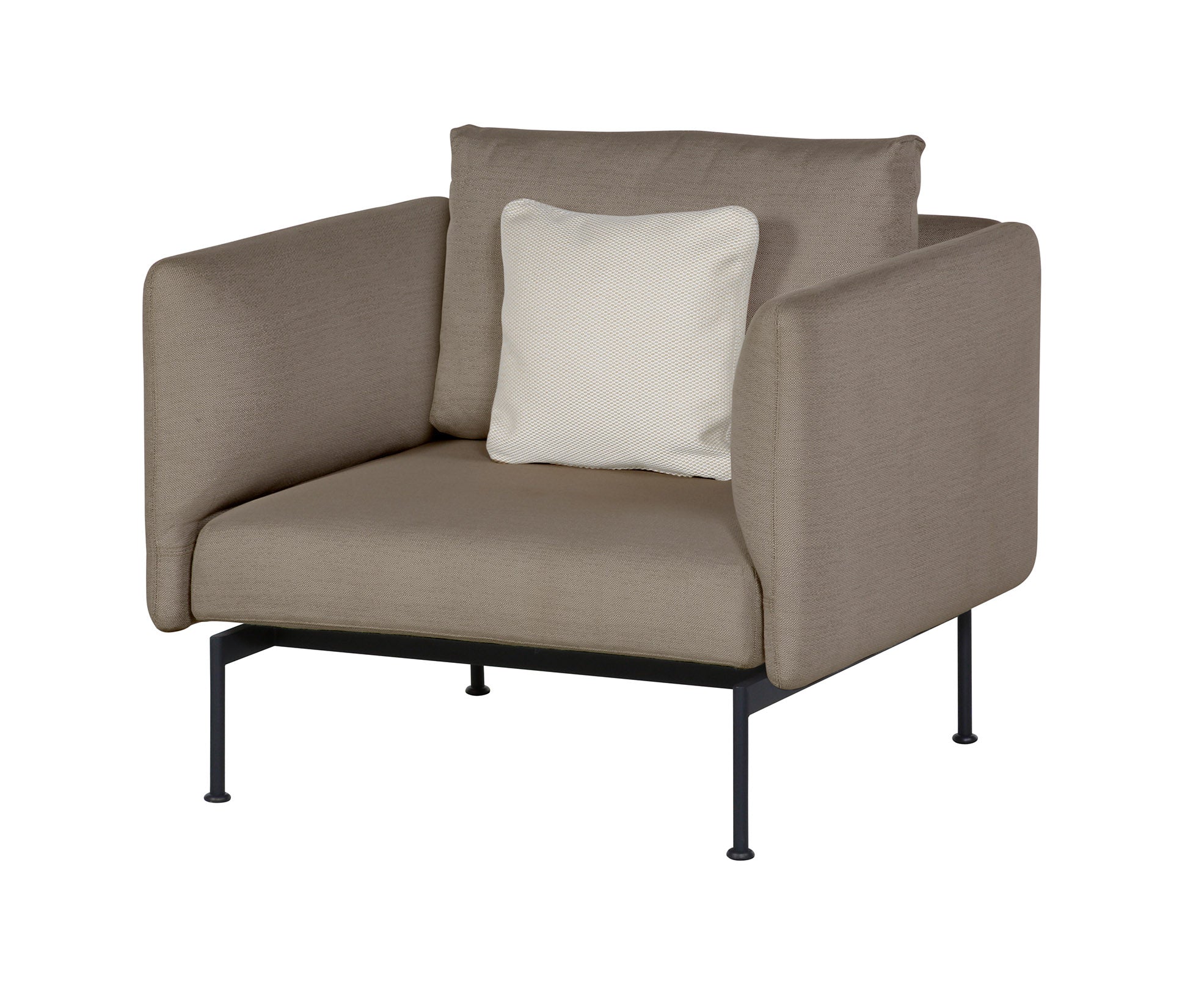 Barlow Tyrie Layout Stainless Steel Deep Seating Single Seat - High Arms