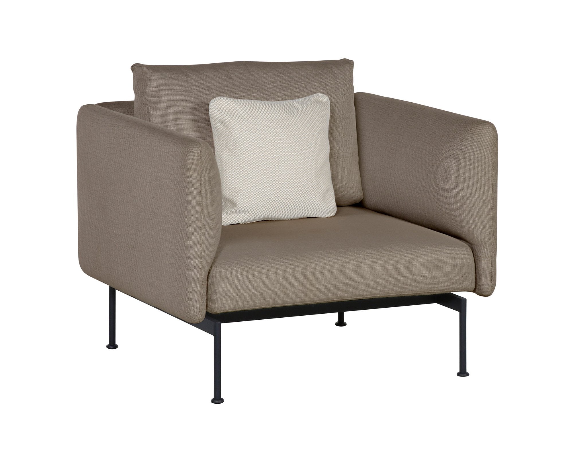 Barlow Tyrie Layout Stainless Steel Deep Seating Single Seat - High Arms