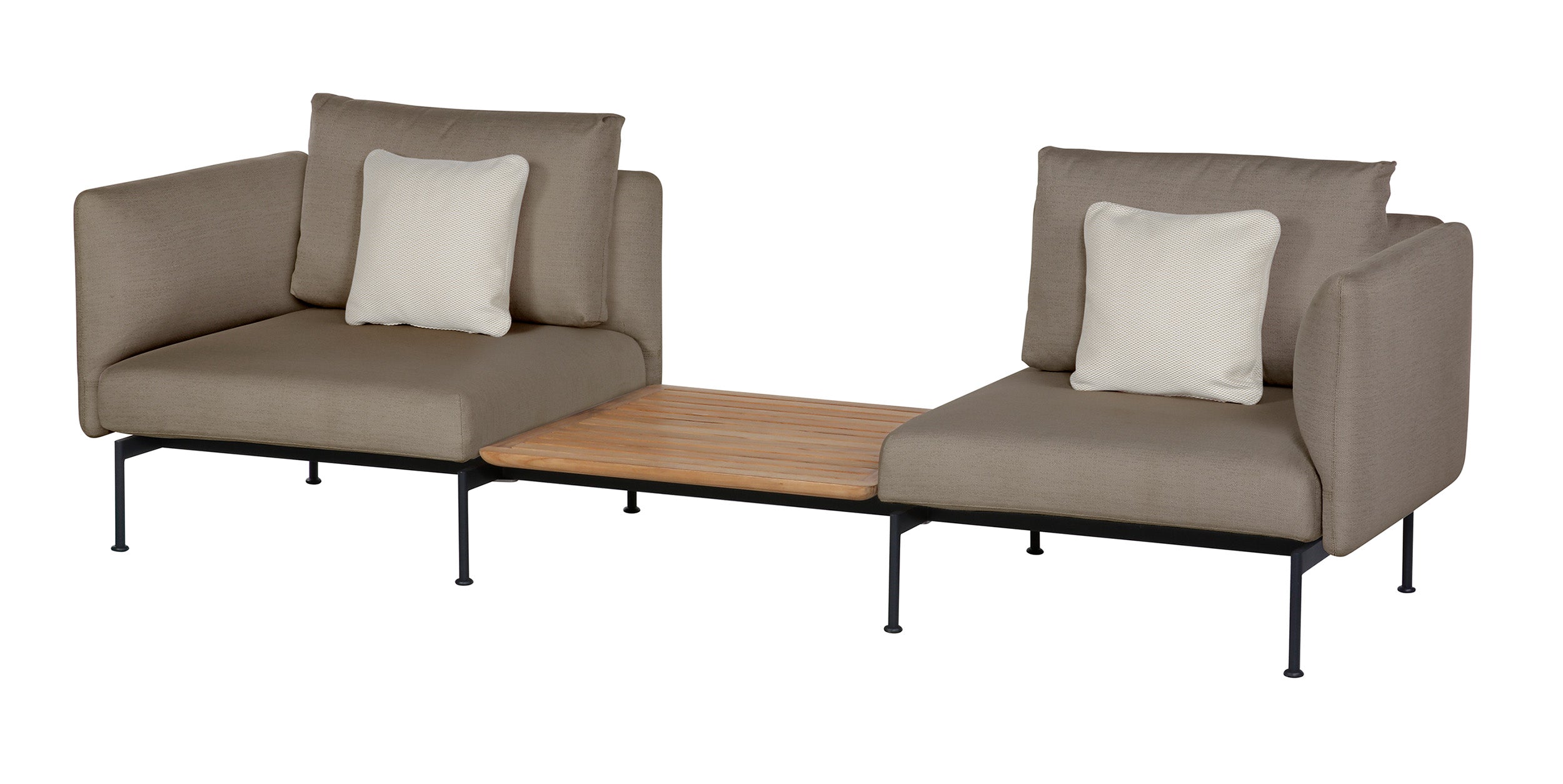 Barlow Tyrie Layout Stainless Steel Deep Seating Companion Set - High Arms