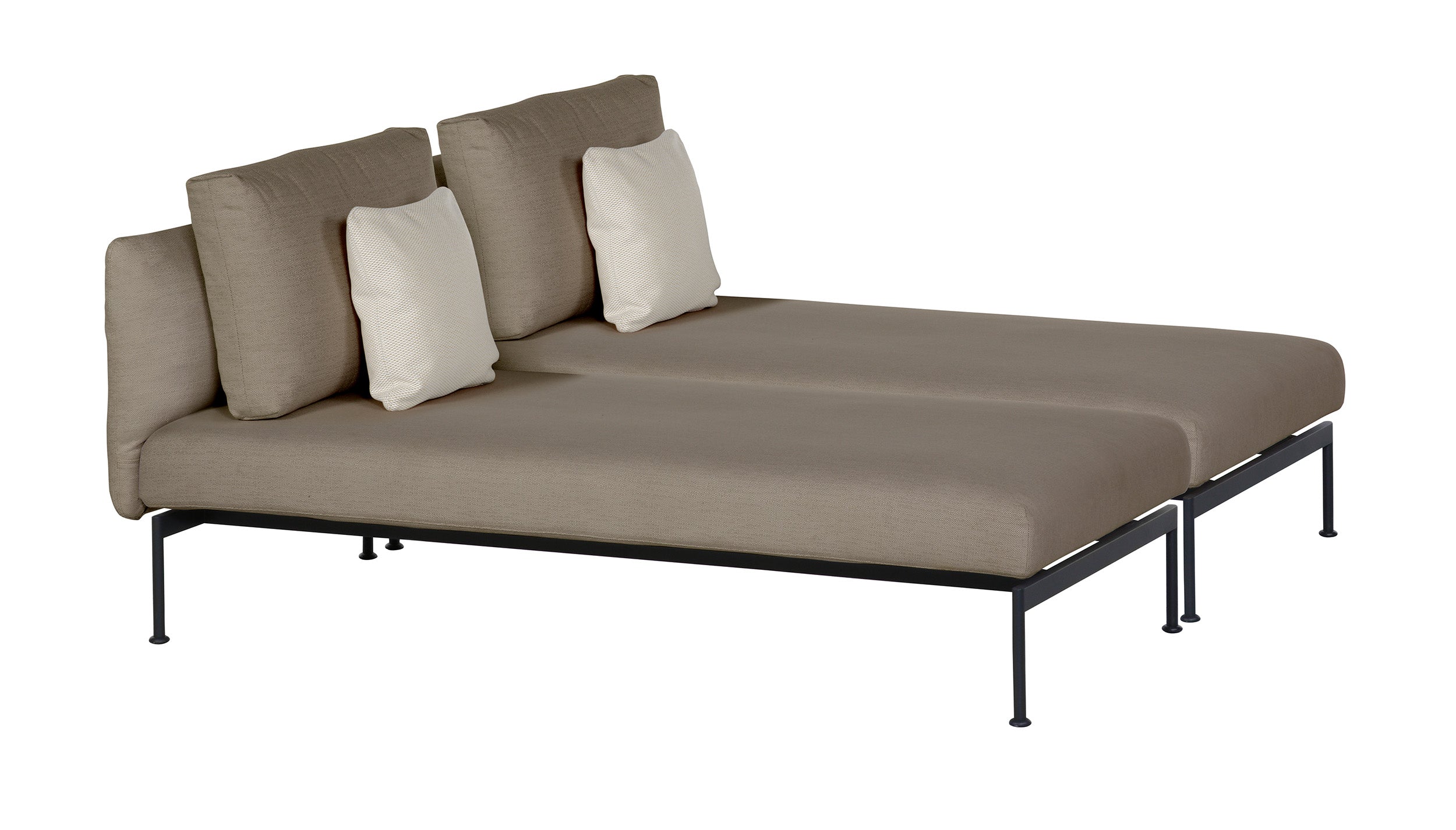 Barlow Tyrie Layout Stainless Steel Deep Seating Double Chaise Lounge