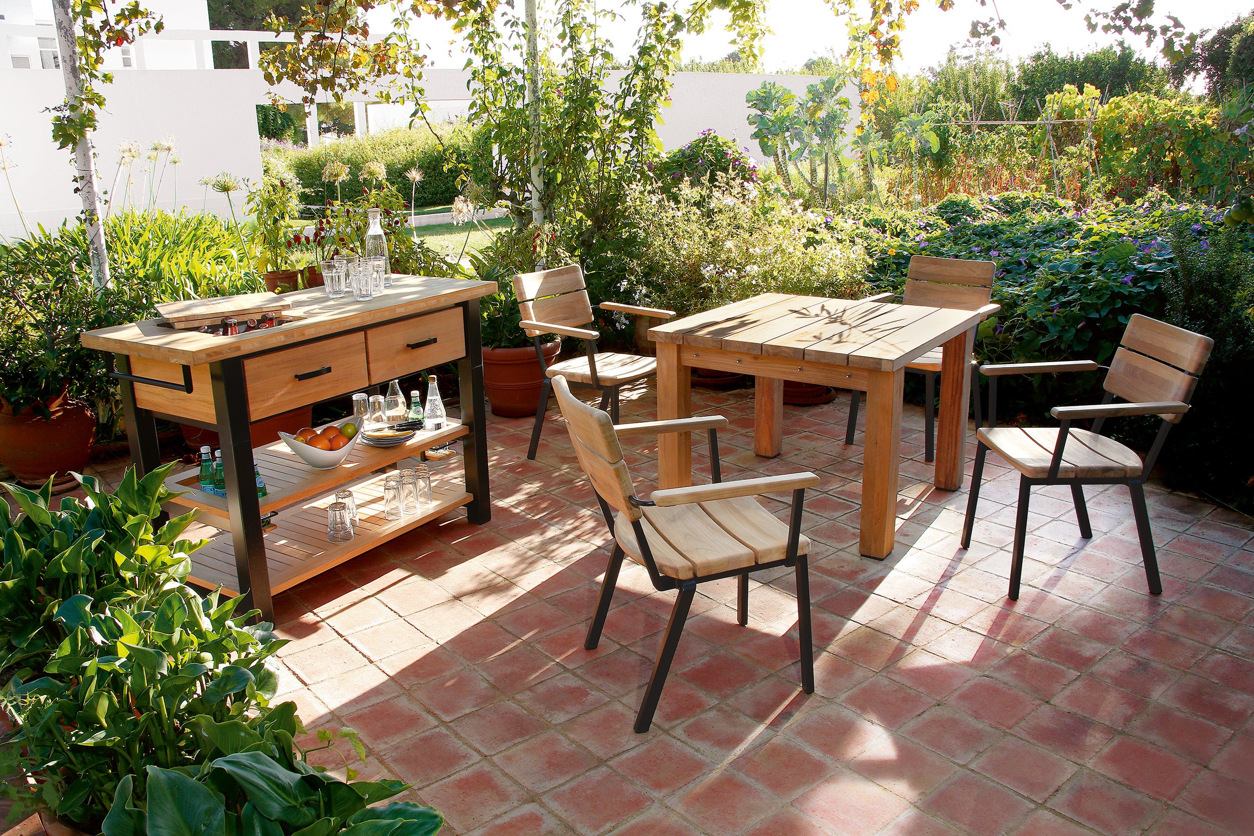 Barlow Tyrie Titan Teak Square Dining Table