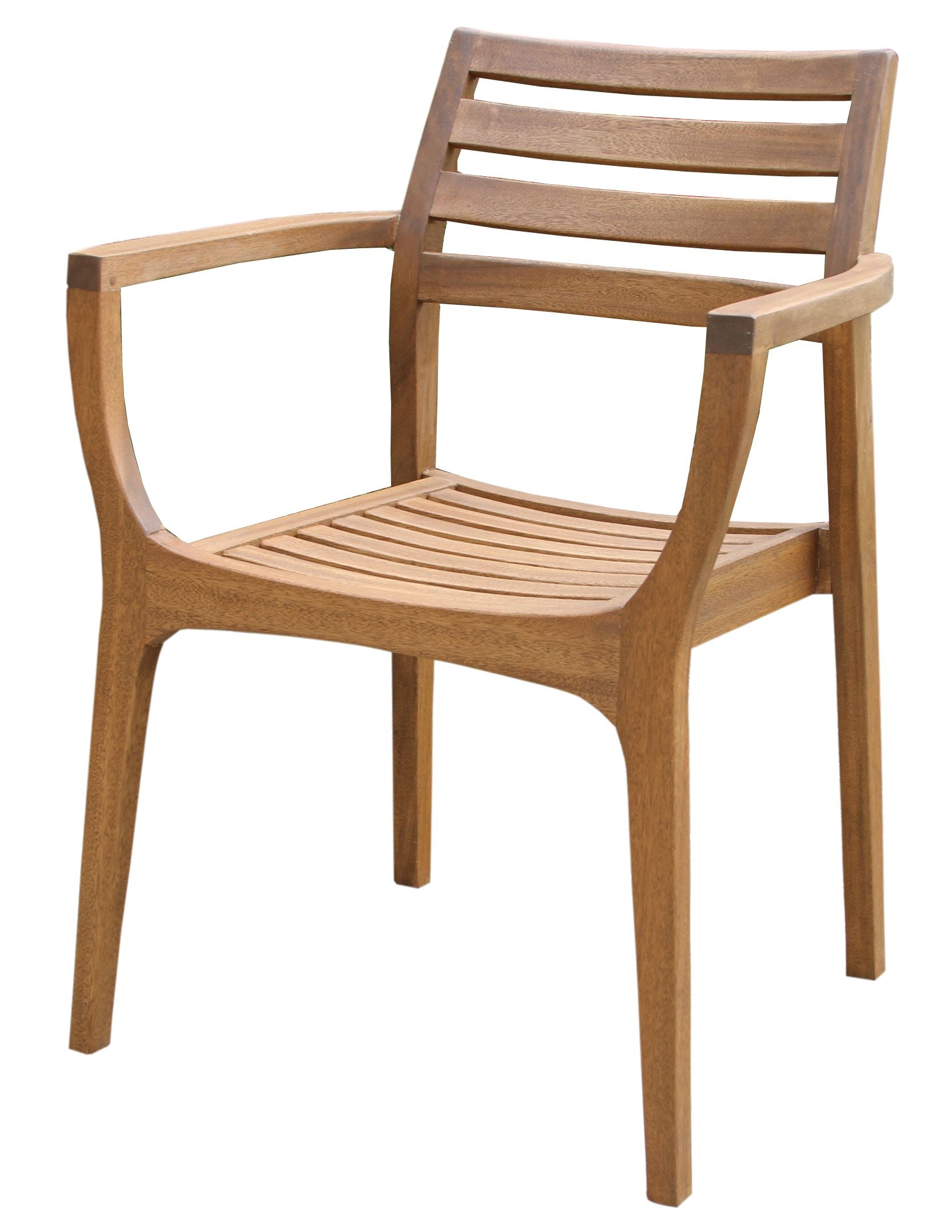 Outdoor Interiors Brazilian Eucalyptus Danish Stacking Chair - Set of 4