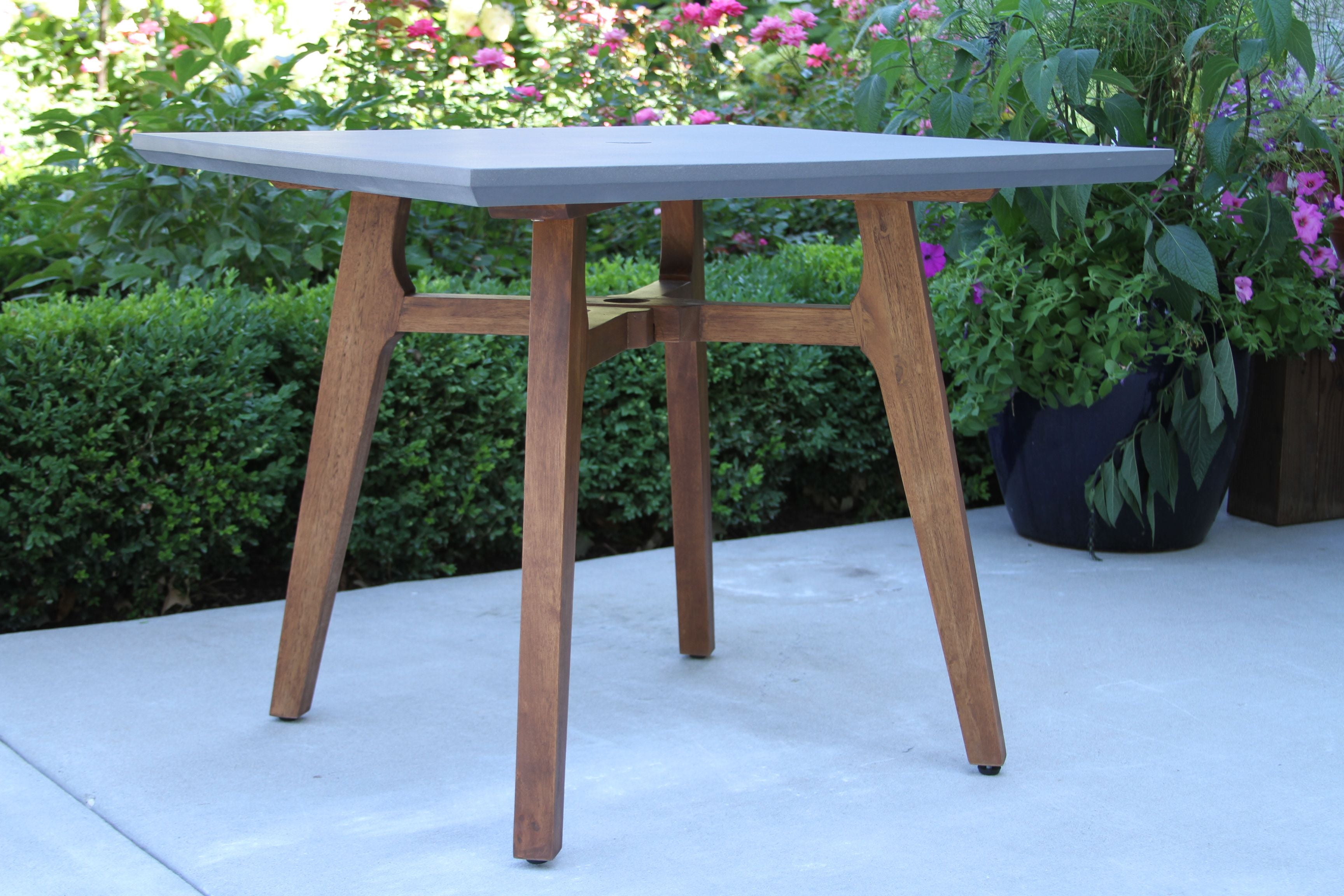 Square Composite and Eucalyptus Dining Table