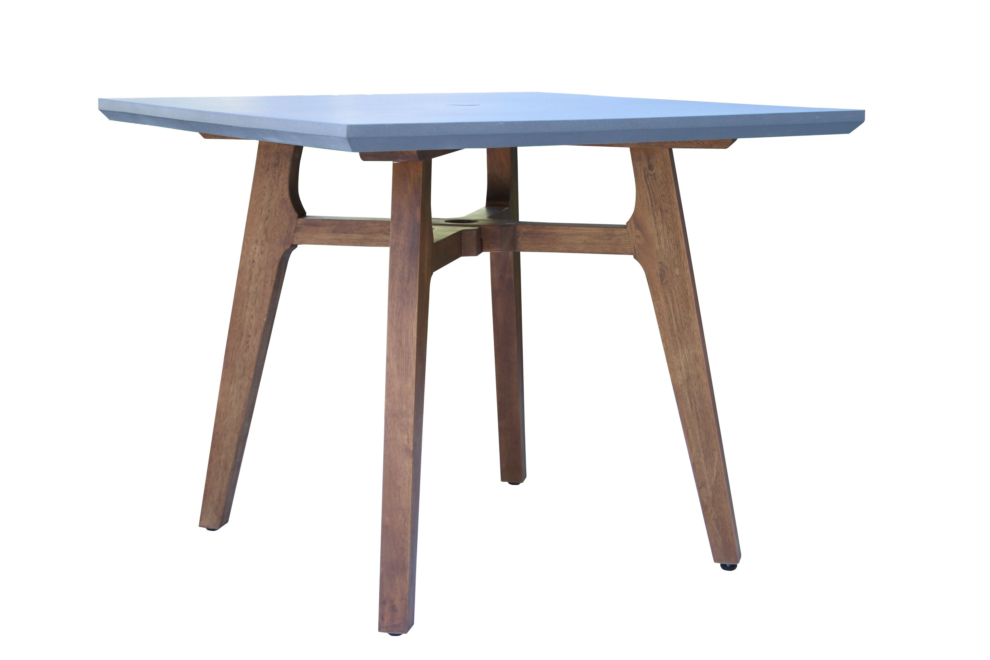 Square Composite and Eucalyptus Dining Table