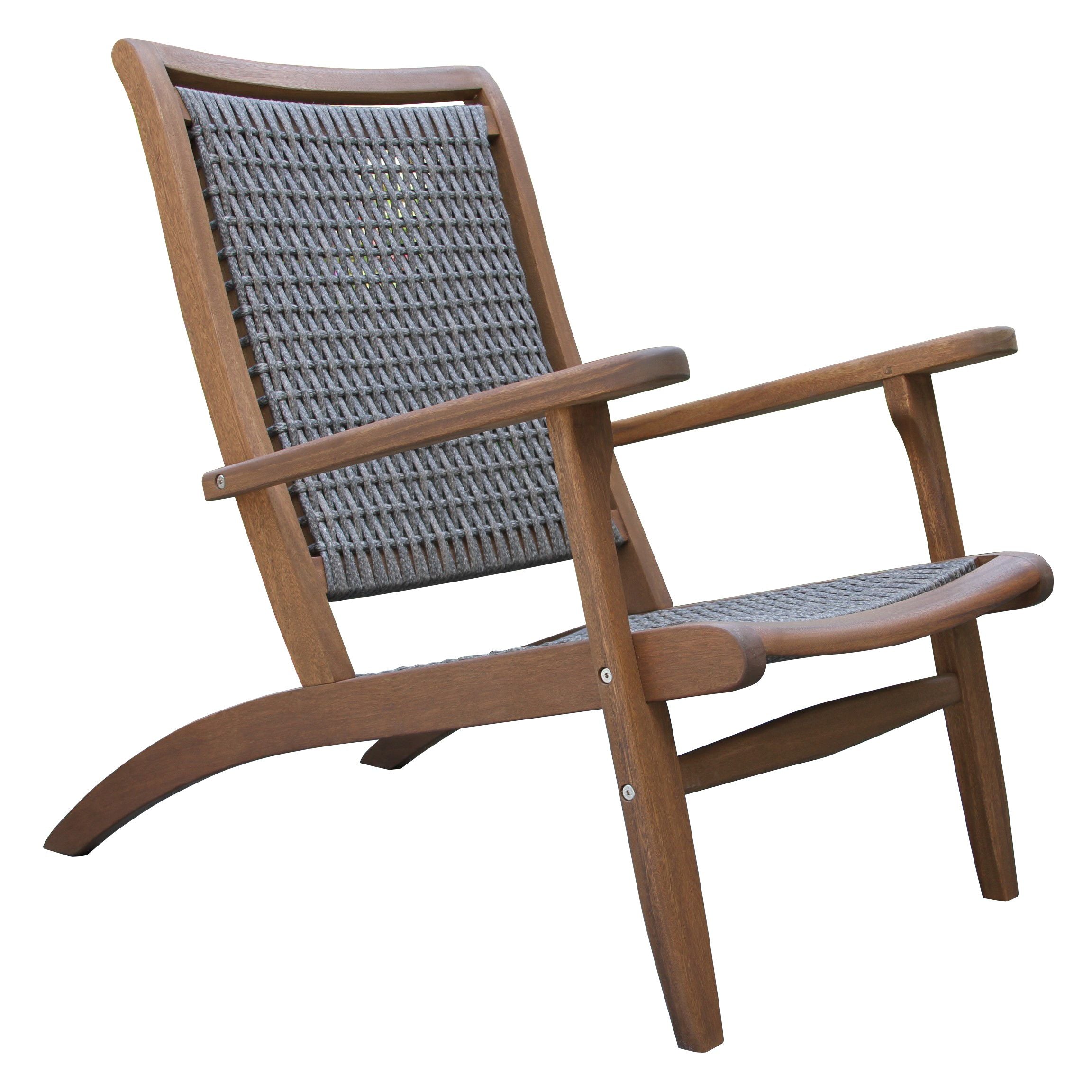 Outdoor Interiors Eucalyptus and Wicker Lounger