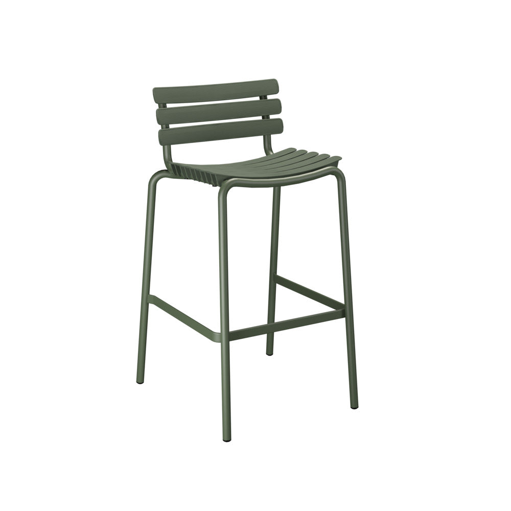 Reclips Bar Stool in Olive Green