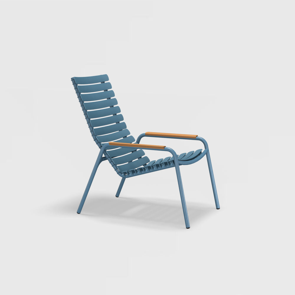 Sky Blue Frame with Bamboo Armrests