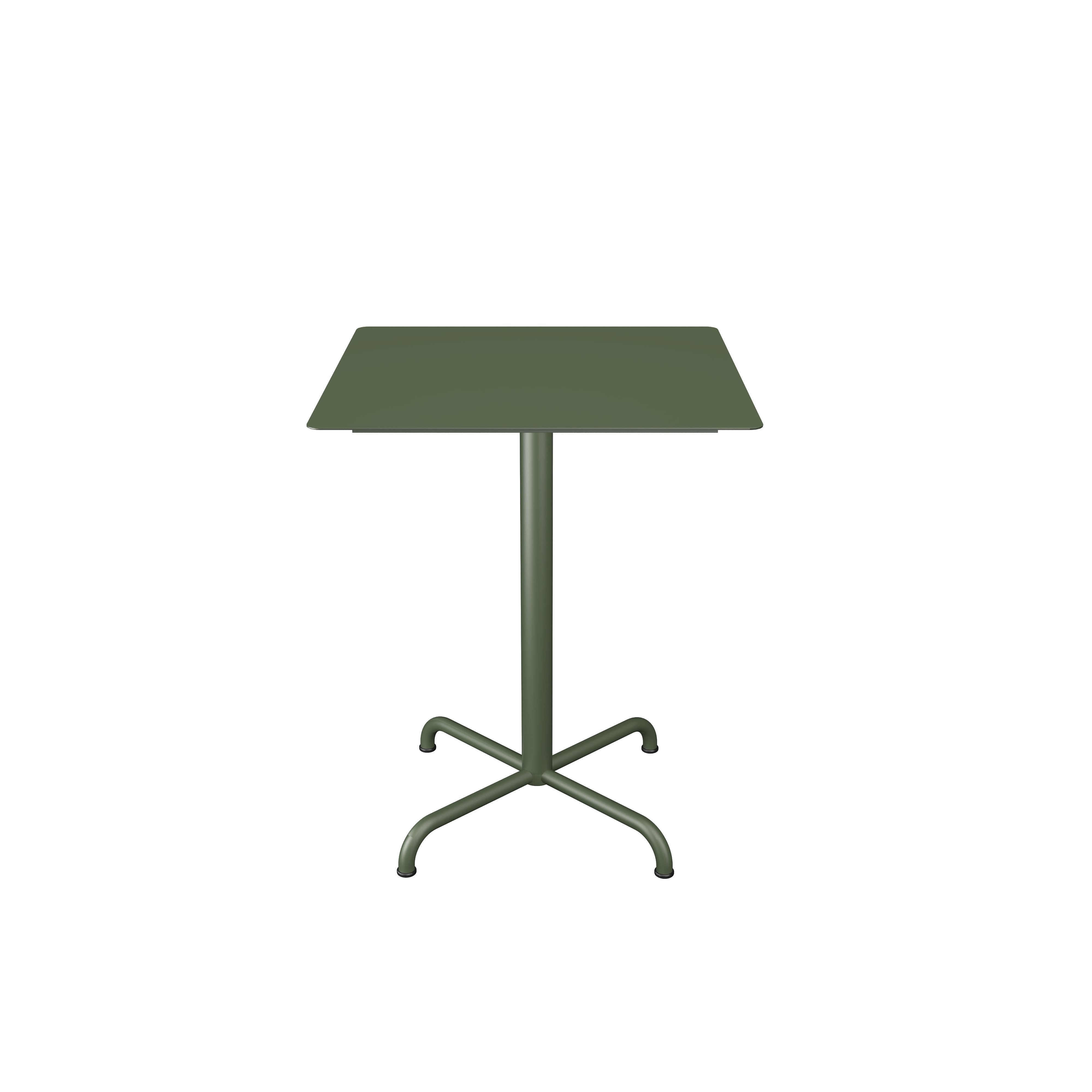 Pico 23.6" Square Cafe Table with A 4 Star Base (olive green)