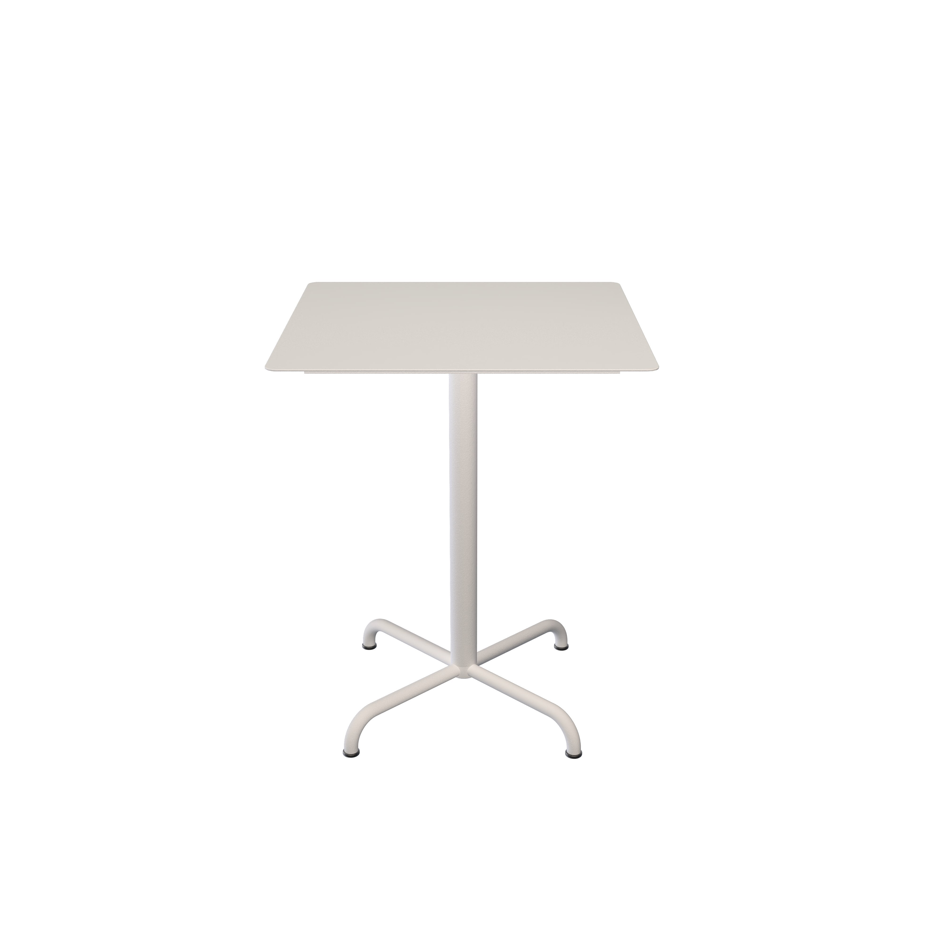 Pico 23.6" Square Cafe Table with A 4 Star Base (muted white)