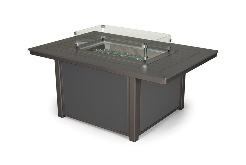 36" x 54" Rectangular MGP Top Fire Table (TLS-3F10) with glass surround