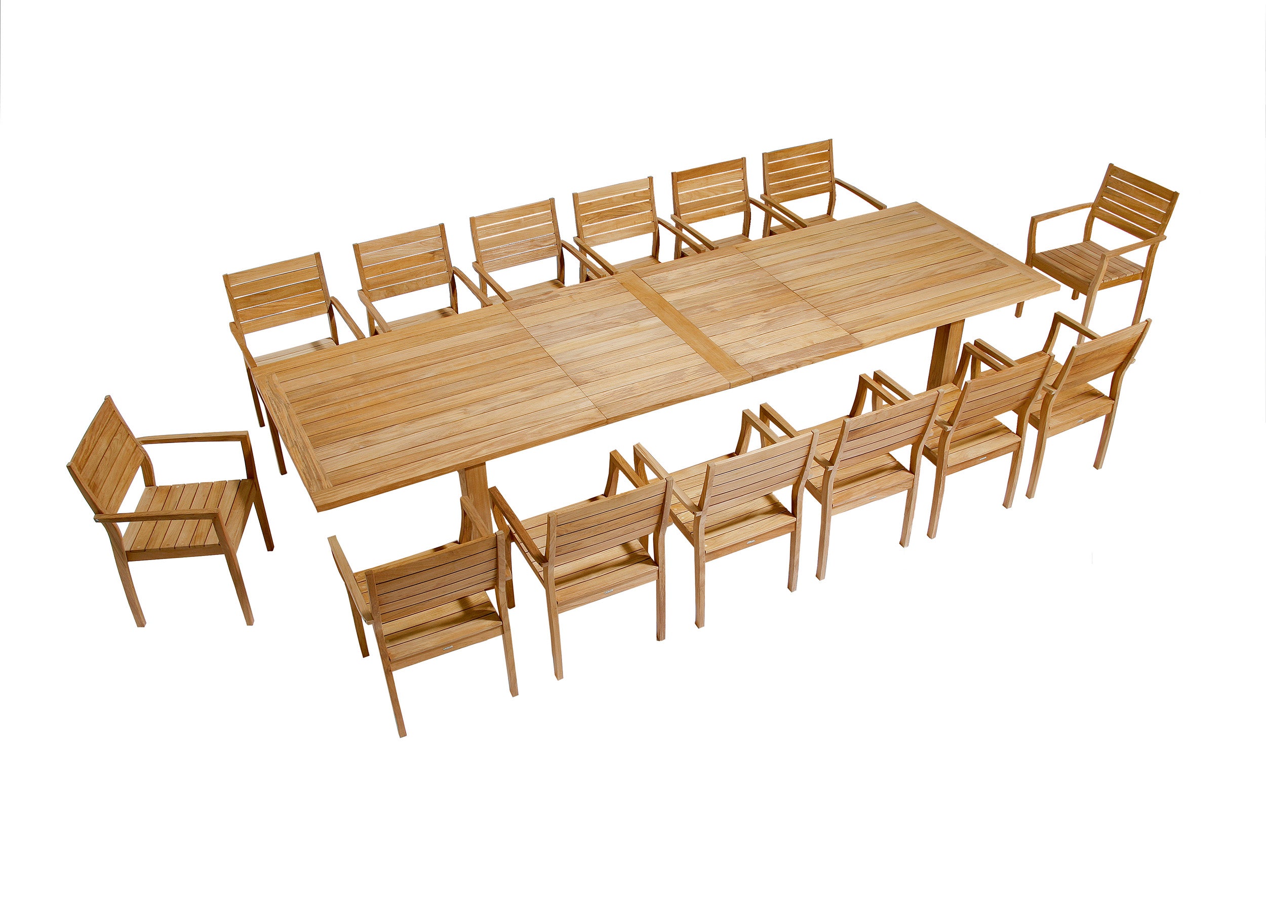 Barlow Tyrie Apex Teak Extending Dining Table Set