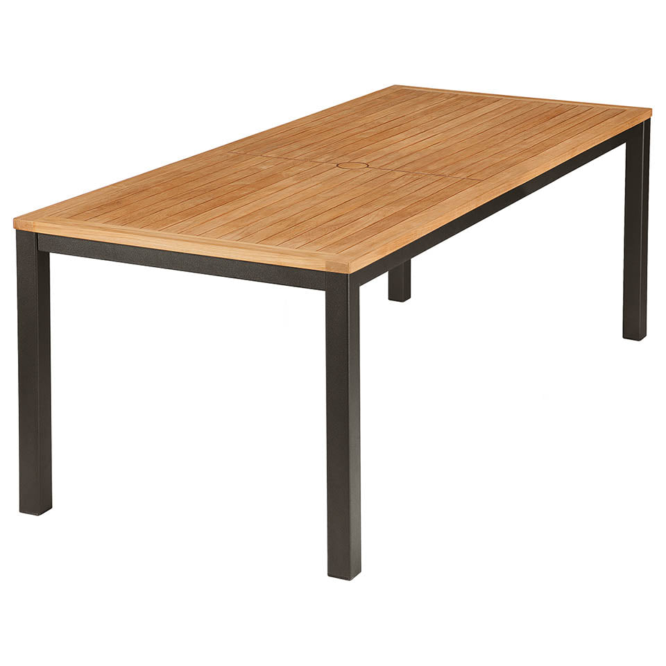 Barlow Tyrie Aura Teak and Aluminum Rectangular 79" Dining Table