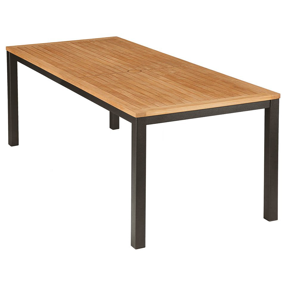 Barlow Tyrie Aura Teak and Aluminum Rectangular 79" Dining Table