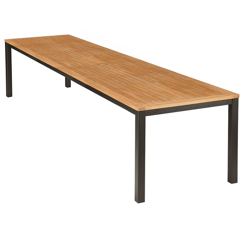 Barlow Tyrie Aura Teak and Aluminum Rectangular 118" Dining Table