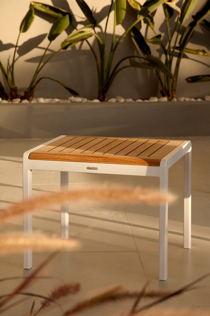 Barlow Tyrie Aura Teak and Aluminum Side Table