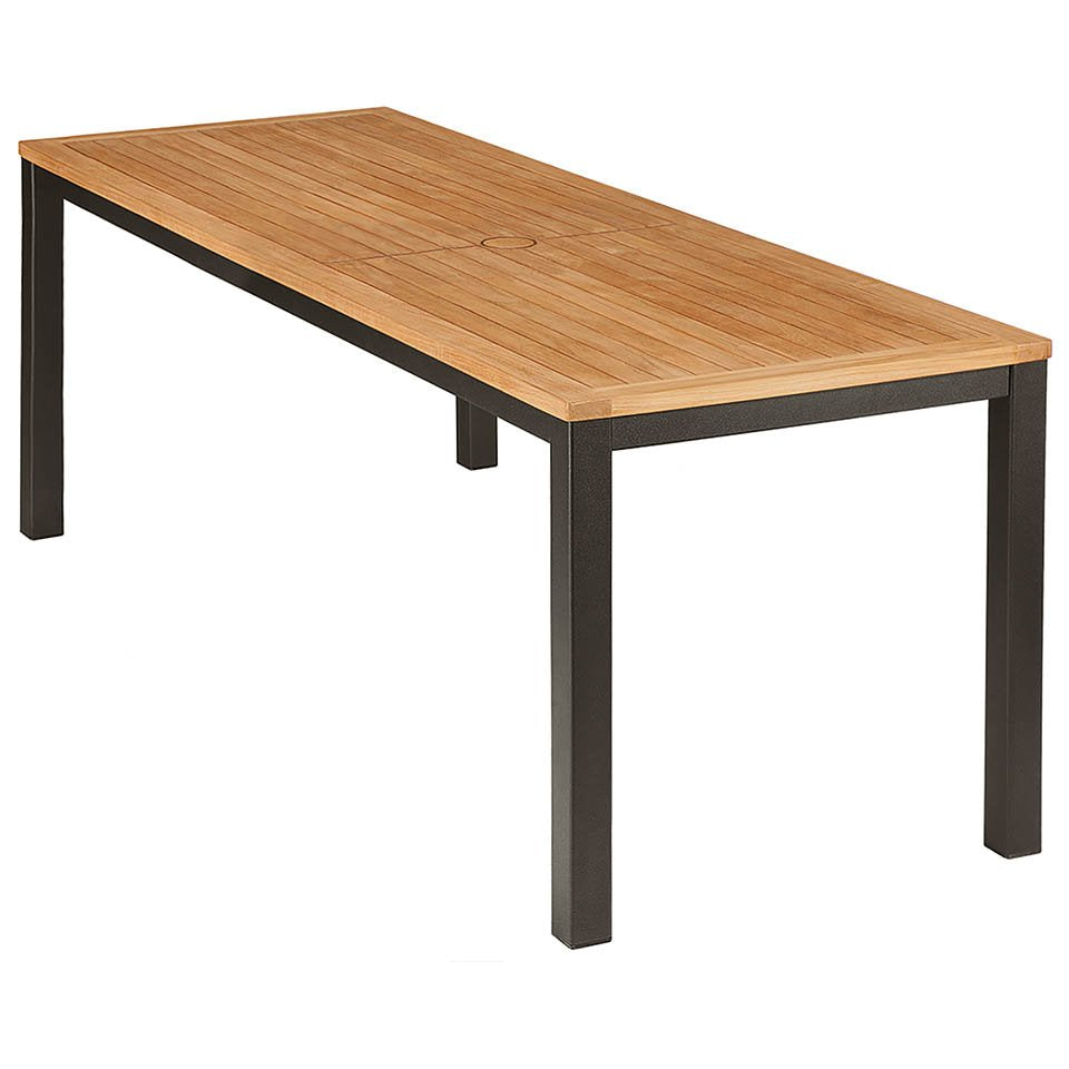 Barlow Tyrie Aura Teak and Aluminum Narrow Table 200