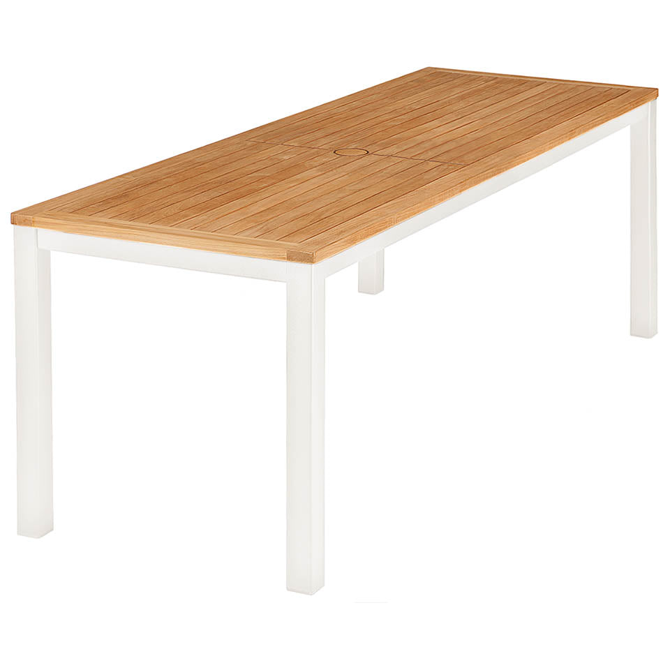 Barlow Tyrie Aura Teak and Aluminum Narrow Table 200