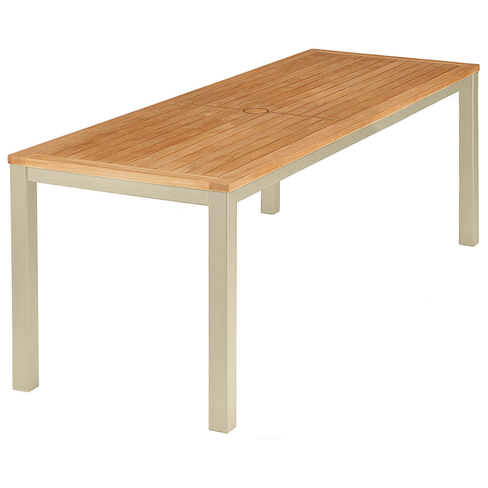 Barlow Tyrie Aura Teak and Aluminum Narrow Table 200