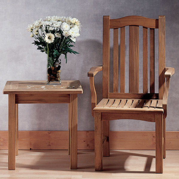 Barlow Tyrie Colchester Teak 21" Square  Side Table