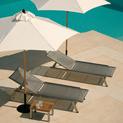 Barlow Tyrie Equinox Stainless Steel with Teak or Ceramic Side Table (for Sun Lounger)