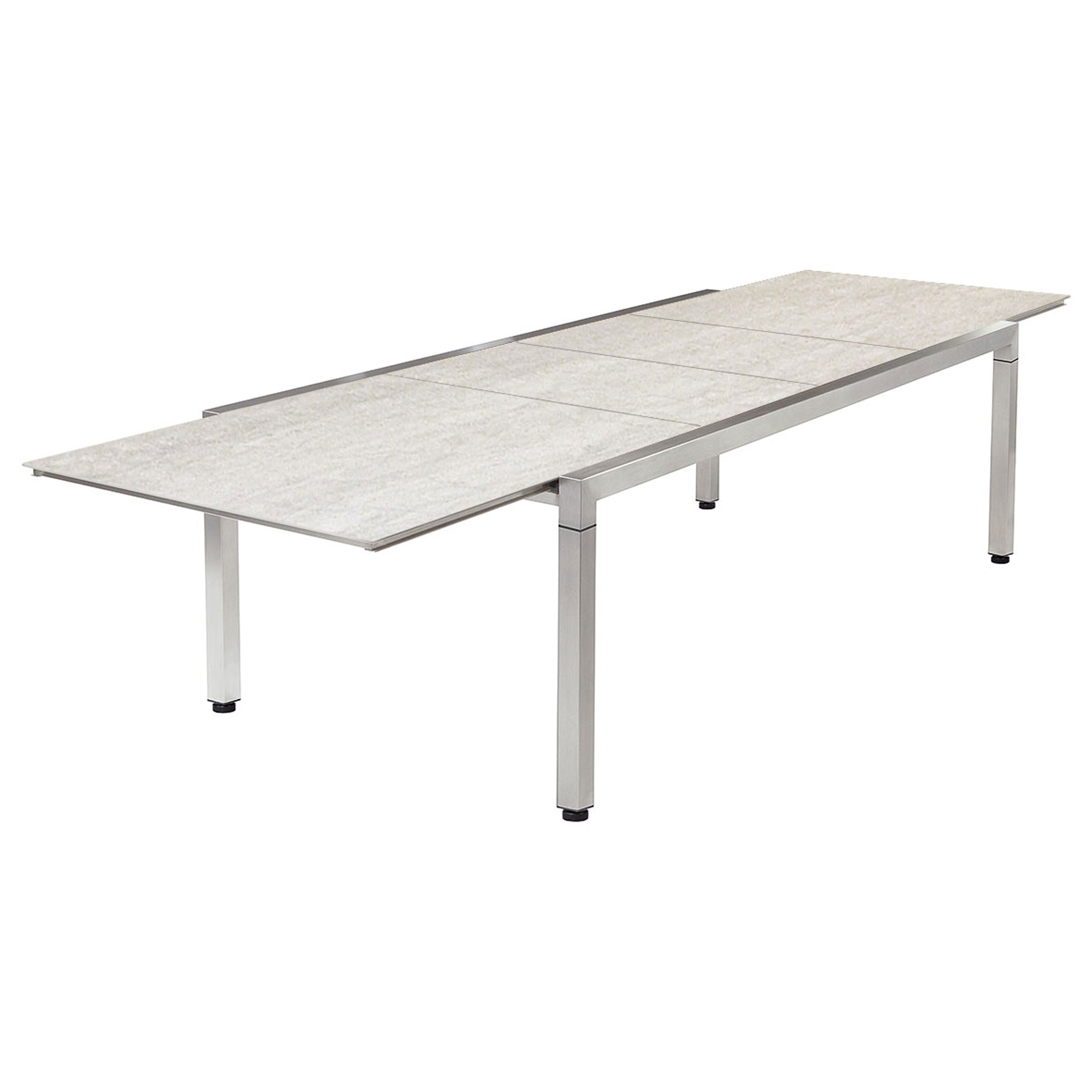 Barlow Tyrie Equinox Stainless Steel Extending Dining Table 360