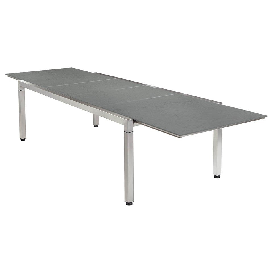 Barlow Tyrie Equinox Stainless Steel Extending Dining Table 360