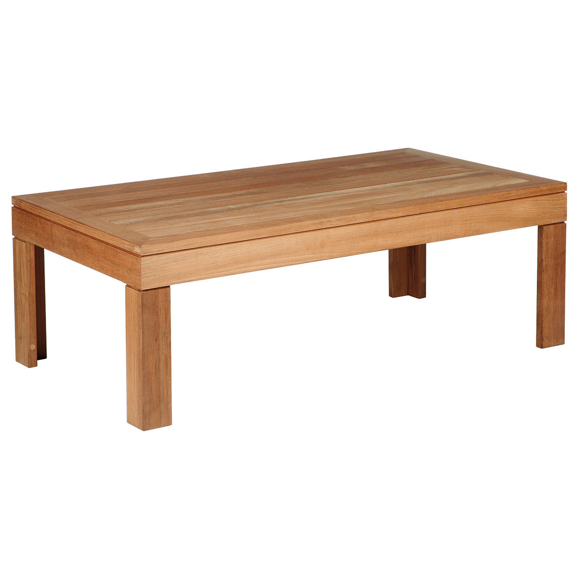 Barlow Tyrie Linear Teak Rectangular Coffee Table 47"