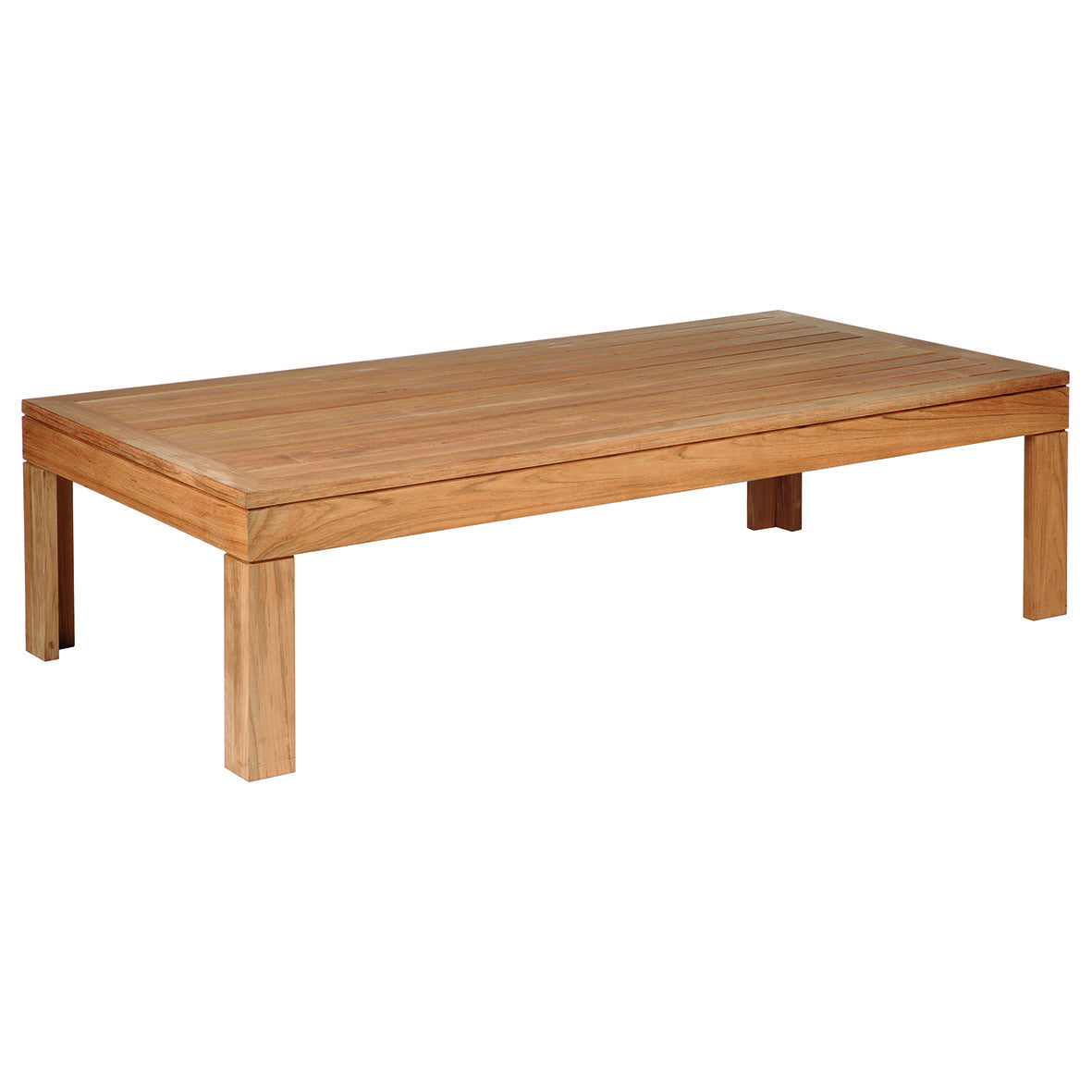 Barlow Tyrie Linear Teak Rectangular Coffee Table 59"