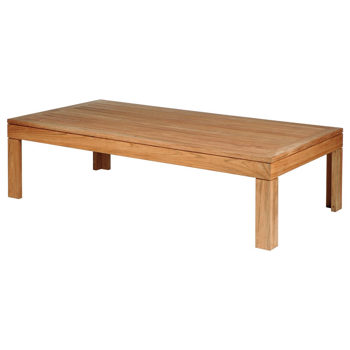 Barlow Tyrie Linear Teak Rectangular Coffee Table 59"